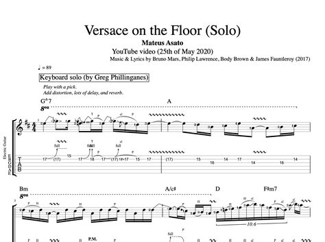 tab versace on the floor|Versace on the floor solo tabs.